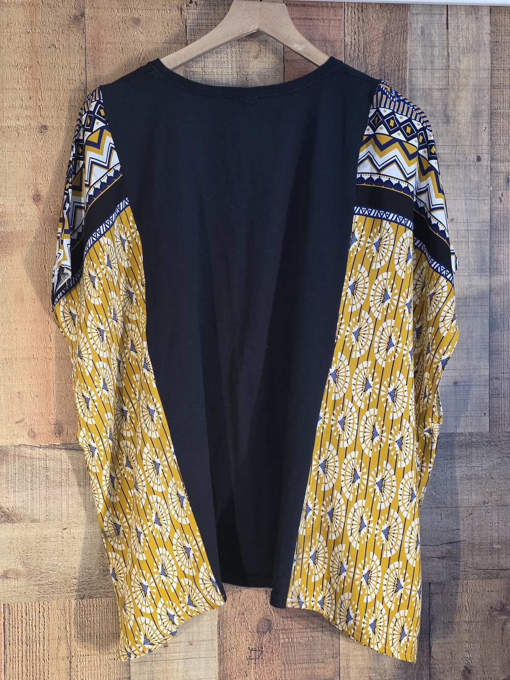 Upcycled Beth Dutton Graphic Short Sleeve Tee - Black and Mustard - Picture 6 of 6